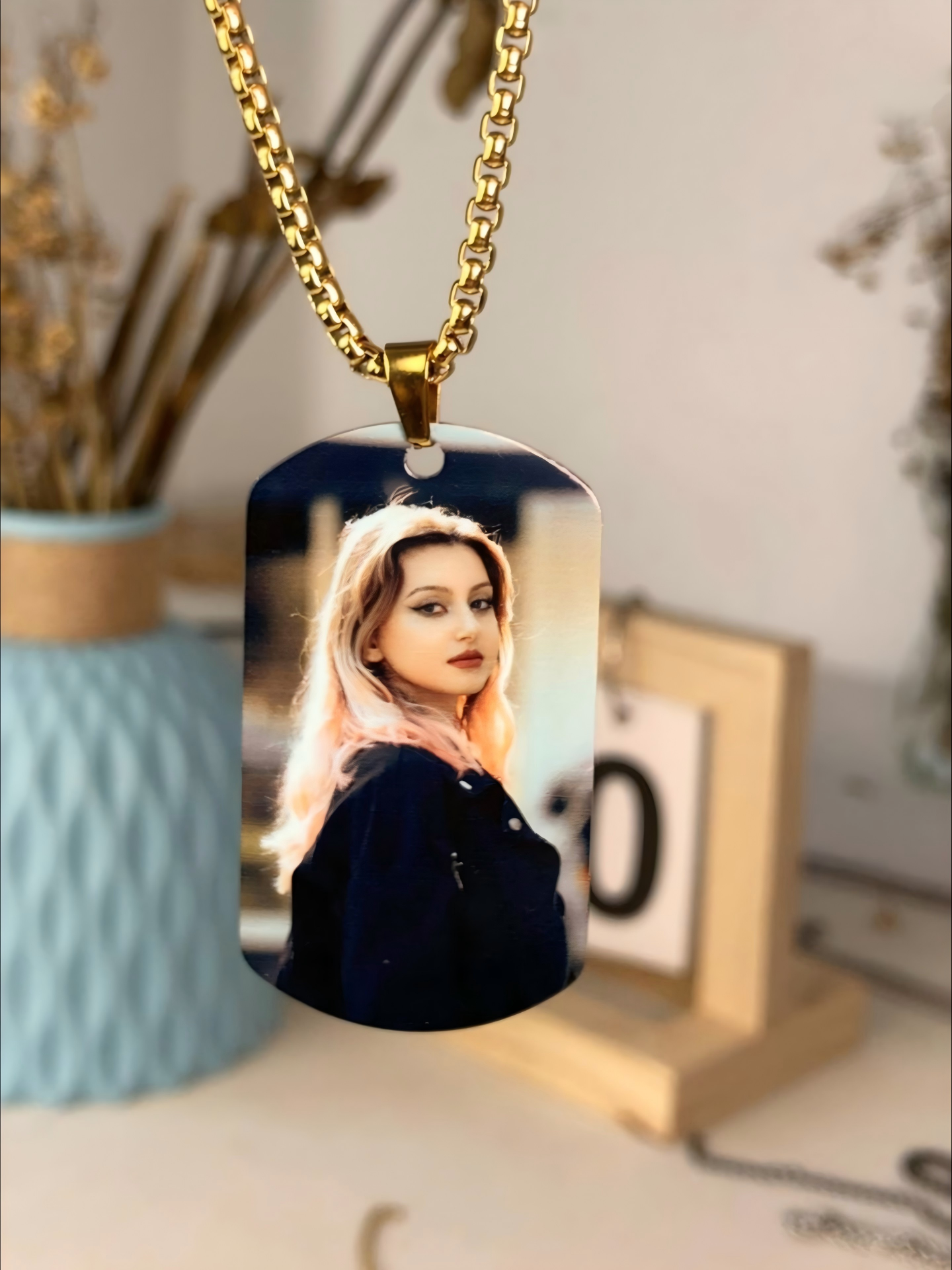 Lleva Tu Corazón: El Collar Etiqueta con Foto Personalizada | El Mejor Regalo Significativo