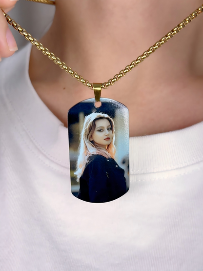 Lleva Tu Corazón: El Collar Etiqueta con Foto Personalizada | El Mejor Regalo Significativo