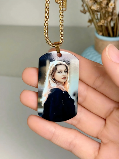 Lleva Tu Corazón: El Collar Etiqueta con Foto Personalizada | El Mejor Regalo Significativo