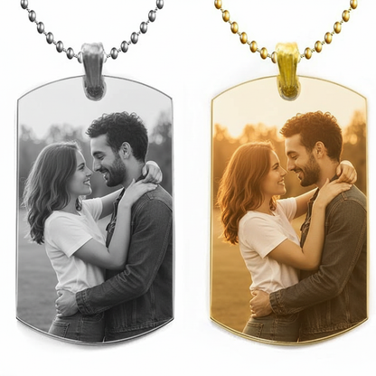 Lleva Tu Corazón: El Collar Etiqueta con Foto Personalizada | El Mejor Regalo Significativo