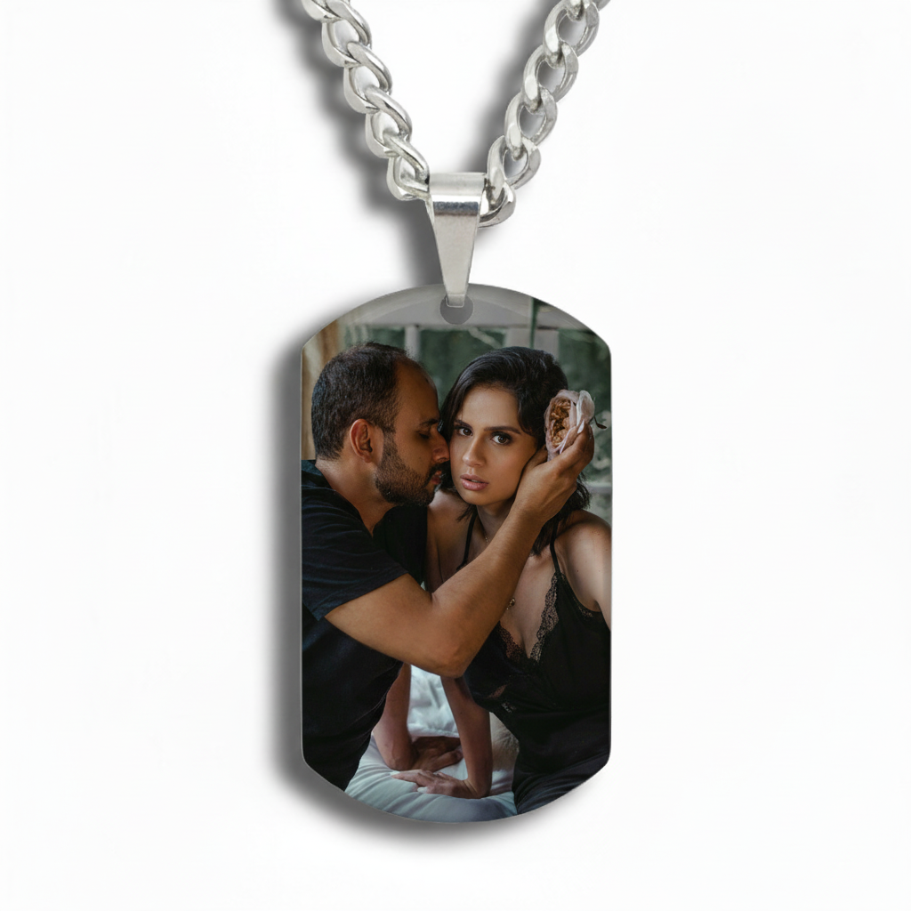 Lleva Tu Corazón: El Collar Etiqueta con Foto Personalizada | El Mejor Regalo Significativo