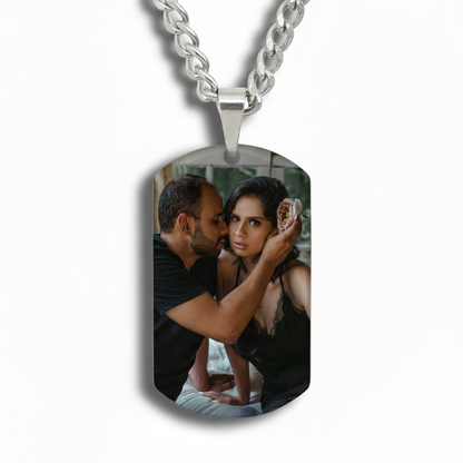 Lleva Tu Corazón: El Collar Etiqueta con Foto Personalizada | El Mejor Regalo Significativo
