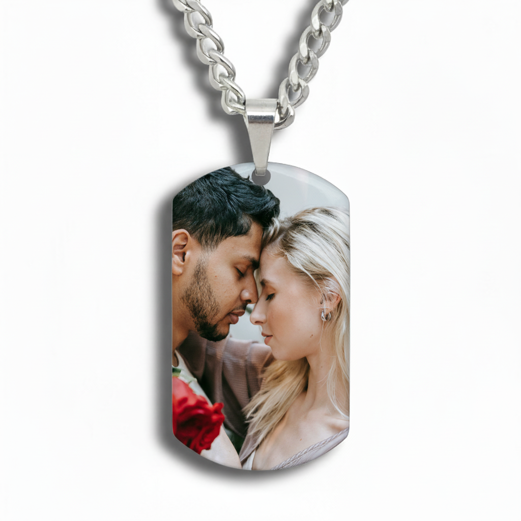 Lleva Tu Corazón: El Collar Etiqueta con Foto Personalizada | El Mejor Regalo Significativo