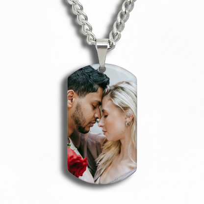 Lleva Tu Corazón: El Collar Etiqueta con Foto Personalizada | El Mejor Regalo Significativo
