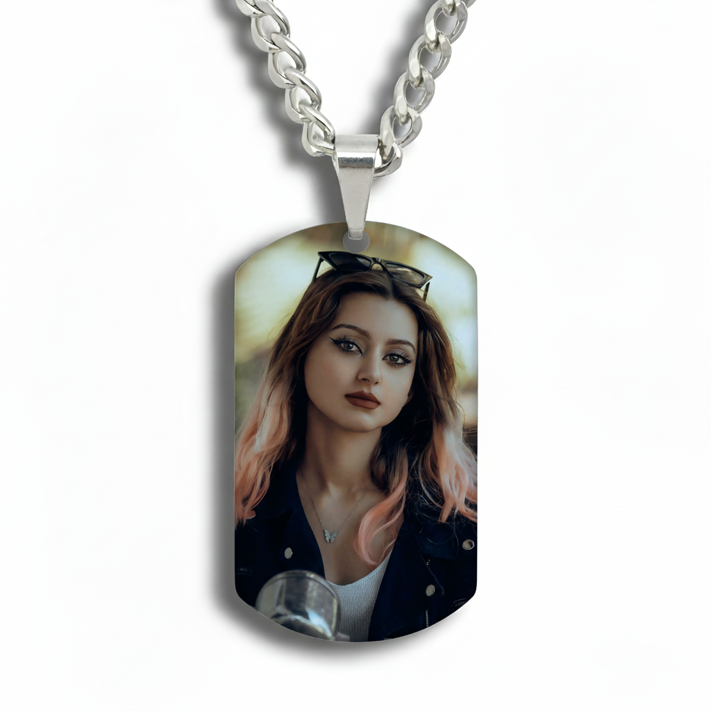 Lleva Tu Corazón: El Collar Etiqueta con Foto Personalizada | El Mejor Regalo Significativo
