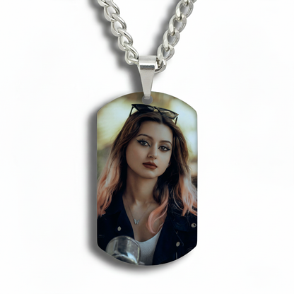 Lleva Tu Corazón: El Collar Etiqueta con Foto Personalizada | El Mejor Regalo Significativo